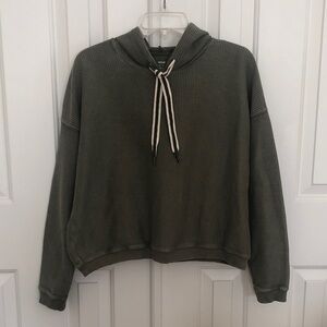 Green Aerie Ribbed Hoodie